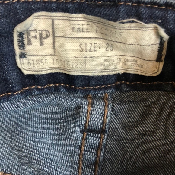 Free People Pocket Distressed Jean Overalls - Picture 6 of 9